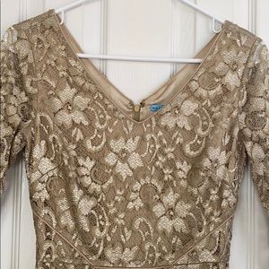 Antonio Melani Gold Lace Dress